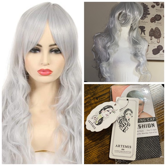 Silver/White Wig - Picture 5 of 6